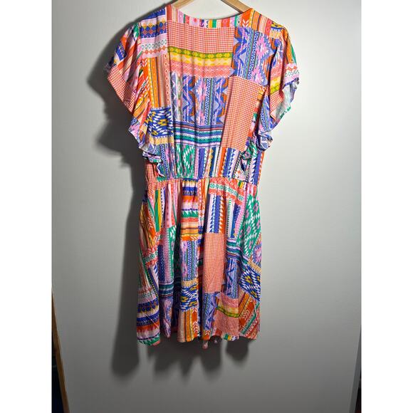 Savanna Jane Patch Work Print Dress Size 2X NWT - Picture 3 of 7